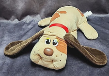 Pound Puppies Plush 17" Hasbro White with Spots with Name Tag Collar Stuffed