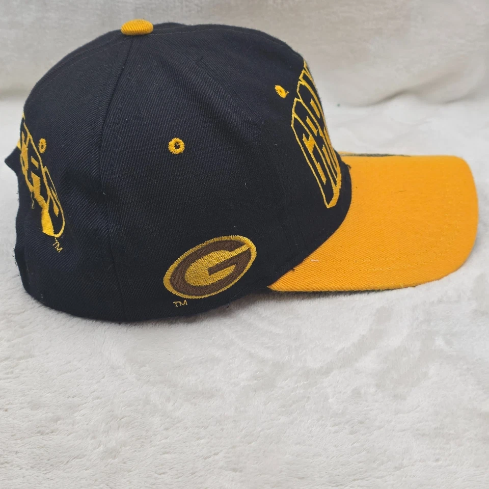 VINTAGE Grambling State Tigers Hat Cap Snap Back Black Yellow NCAA Cap Boy 90s - Image 4 of 4