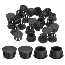 28Pcs 13mm 1/2" Flush Type Panel Round Snap in Fastener, Black