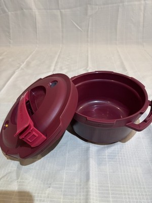Tupperware Microwave Pressure Cooker 3L / 3QT Cranberry Red 7643A-2 7643A-1 EUC