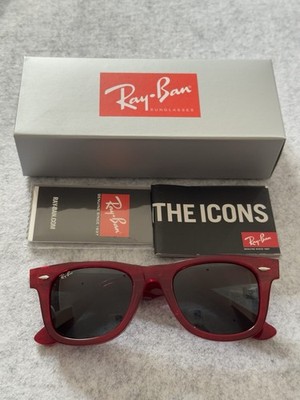 Ray-Ban Wayfarer RB2140 901 Classic Wayfarer S:50 - Rot/Grau