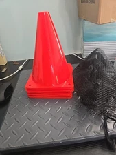 7" Plastic Traffic Cones – Agility Markers for Soccer, Skating & Sports Training
