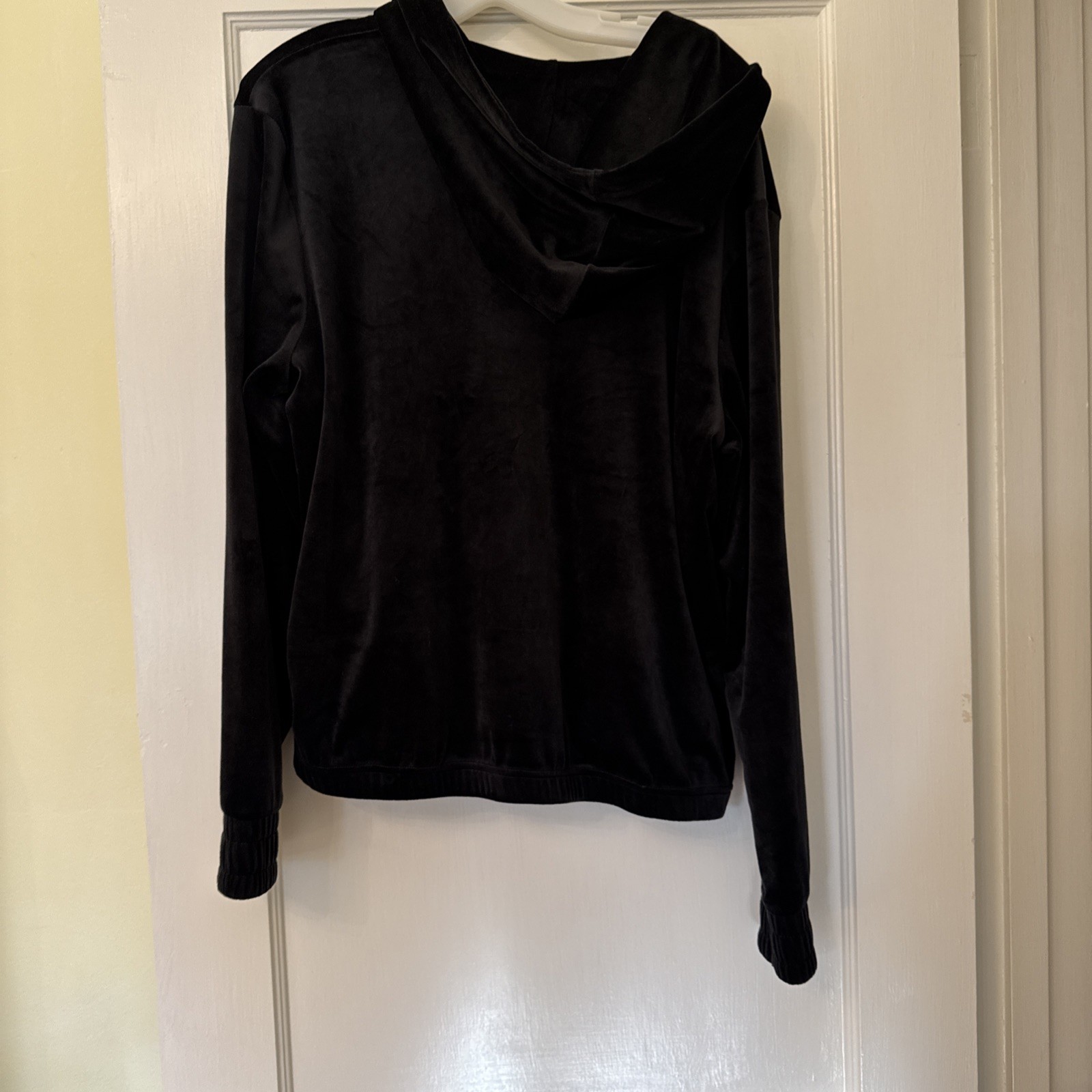 Felpa con cappuccio FILA velluto donna XL nera 1 4 zip tuta top calcio riscaldamento con cappuccio