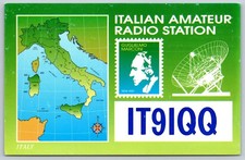 IT9IQQ Italian QSL Postcard Guglielmo Marconi Satellite Radio Station 1996 A10