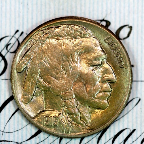 * 1916-S * NEAR+ GEM BU MS BUFFALO NICKEL * FROM ORIGINAL COLLECTION