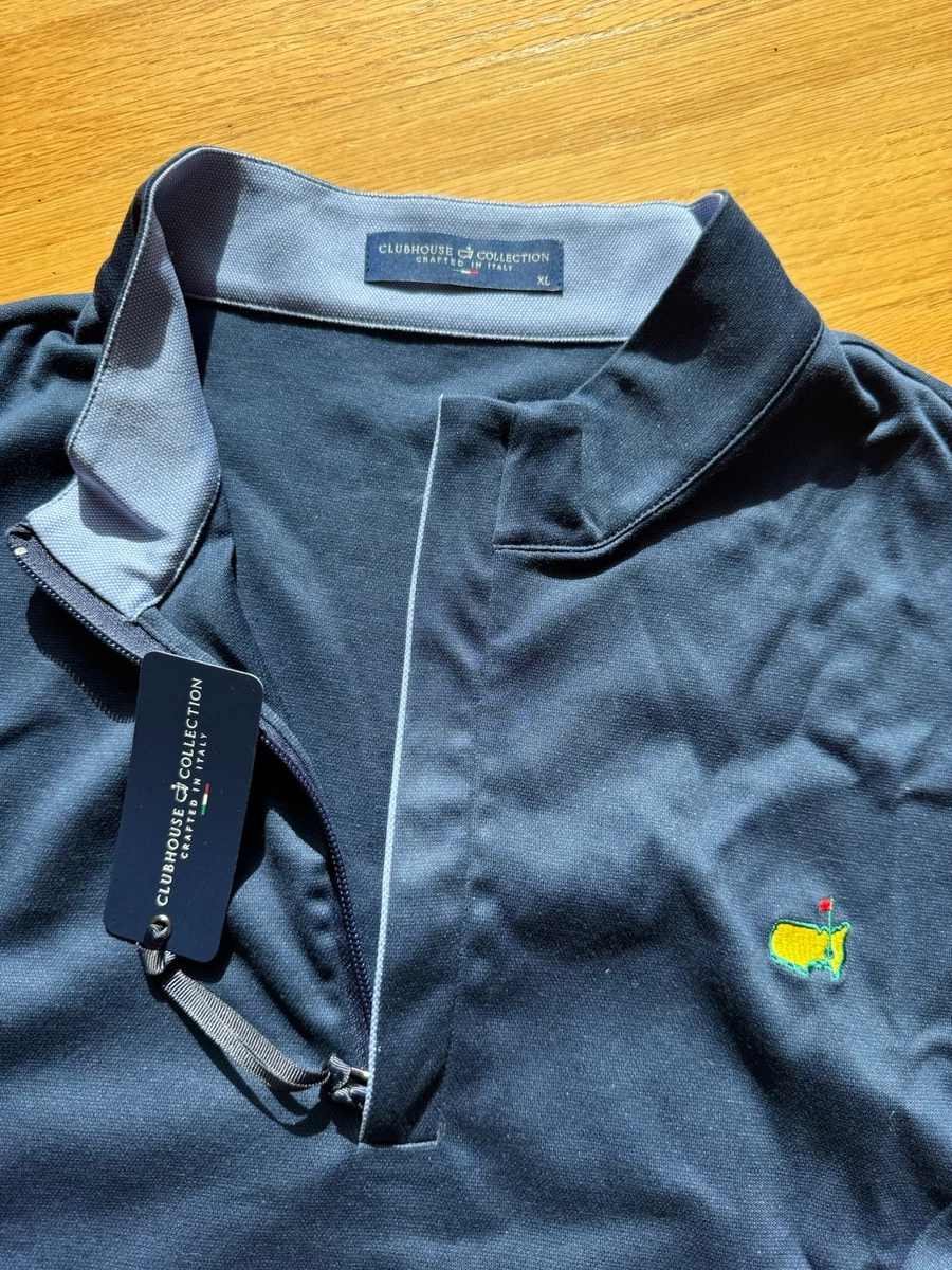 MASTERS Clubhouse Collection Navy Blue Quarter Zip Italy Size XL