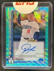 2025 Topps Chrome Roki Sasaki Rookie Auto RC Aqua Wave Refractor #22/199 Dodgers