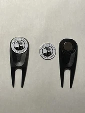 Pebble Beach Golf Links 1" Coin Golf Marker & Ergonomic Pocket Golf Divot Tool