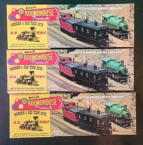 HO Roundhouse 5035 sin decorar 50’ Pullman kit de coche combinado + 2 coches montados | Zustand: Used