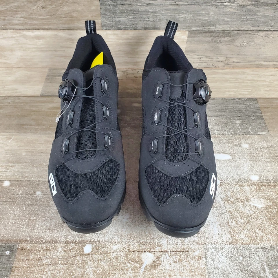 Мужские велосипедные туфли Sidi Turbo для горного велосипеда размер 10,4 черные кожаные низкий верх с круглым носком - Изображение 2 из 4