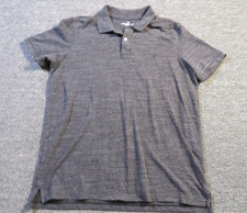American Eagle Polo Shirt Mens Large Gray Flex Classic Fit Short Sleeve Casual
