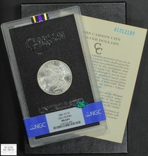 1881 CC GSA Hoard Carson City Morgan Silver Dollar Box & COA NGC MS 64+ PLUS CAC