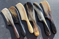 US Local 100 Natural Anti Static Yak Horn Comb - Healthy Hair and Scalp