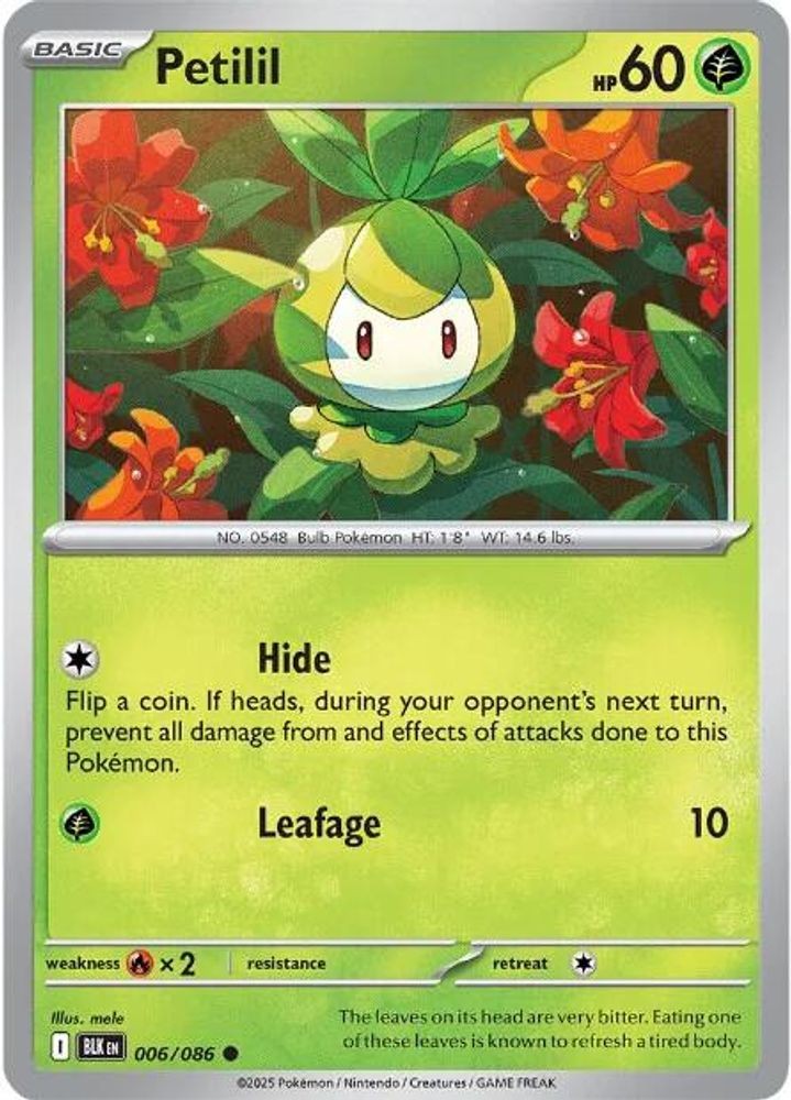 PETILIL 006/086 C BLACK BOLT POKEMON LP
