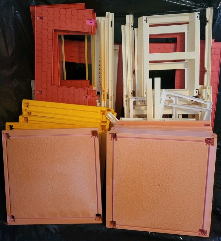 This Might Be Two 1980S Barbie Dream Houses With Furniture And Accessories.