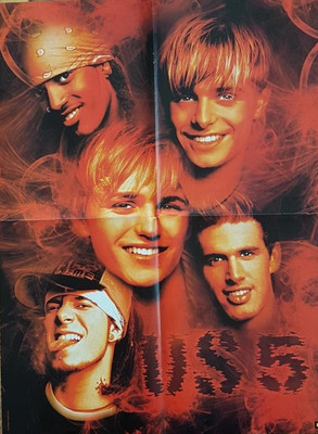 US5 großes Poster A2 Musik Band US 5 TV Sammeln