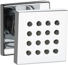 Getti Spray per Corpo Doccia Quadrato, Finitura Cromata, 4 Ugelli, Spruzzatore I