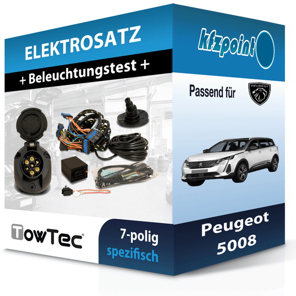 für Peugeot 5008 12.2016-Jetzt Towtec E-Satz 7Polig Fahrzeugspezifisch NEU-image
