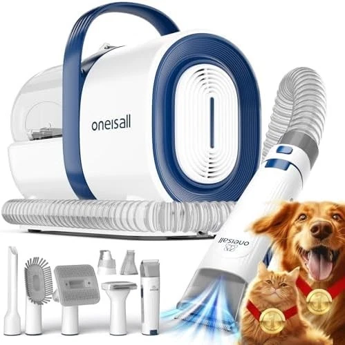 Dog Grooming Vacuum Pet Grooming Vacuum with Clipper Nail Grinder,1.5L Dust Cup.