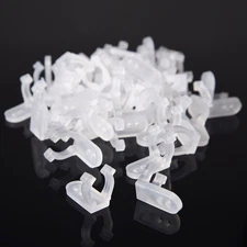 DELight® 50 Pcs 1/2" LED Rope Light Holder Wall Mounting Clips PVC Accessories