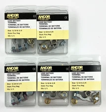 Ancor Lead Battery Terminal Positive & Negative 5/16-3/8 inch 260325 Set of 5