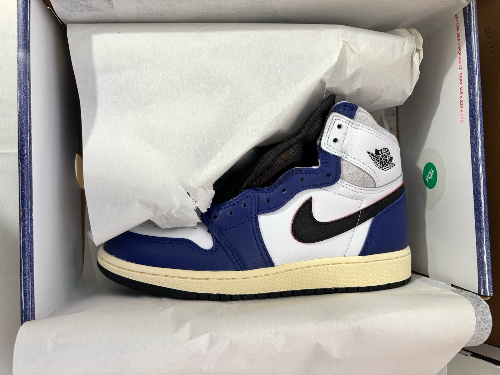 6Y BOYS AIR JORDAN 1 RETRO HIGH OG AIR GS FD1437-100 NEW IN BOX