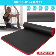 Extra Thick Yoga Mat Gym Workout Fitness Pilates Women Exercise Non Slip UK