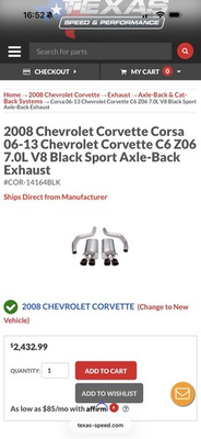 #ad Corsa Exhaust System $1000.00