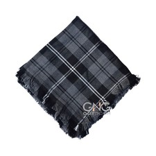 Scottish Hamilton Grey Tartan Fly Plaid Men Highland Kilt