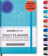 Classic A5 Daily Planner 2026 – Undated Daily Monthly & Quarterly Planner with H