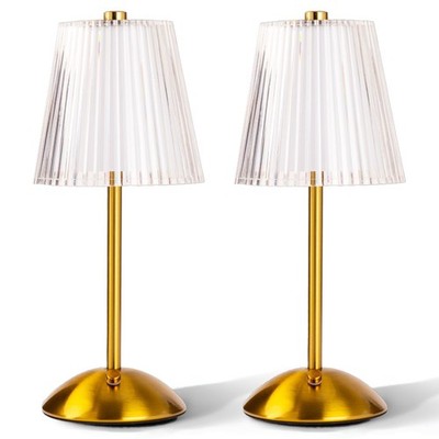 Bell + Howell Aurora Table Lamp 2 Pack Small Cordless Touch LED Rechargeable,