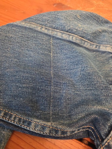 Early Foremost Type 1 Denim Buckle Back Jacket Distressed Selvedge J C Penny's - Picture 22 of 22