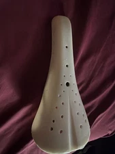 Vintage 1980s TEAM CYCLE AERO Old School BMX Viscount Dominator Style Seat WHITE