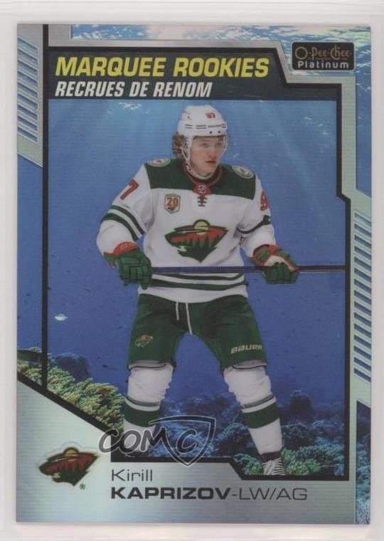 2020 O-Pee-Chee Platinum Marquee Rookies Aquamarine 188/499 Kirill Kaprizov 02my