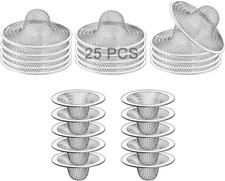 25PCS Bathroom Mesh Sink Drain Strainer 275 2125 Stainless Steel Slop