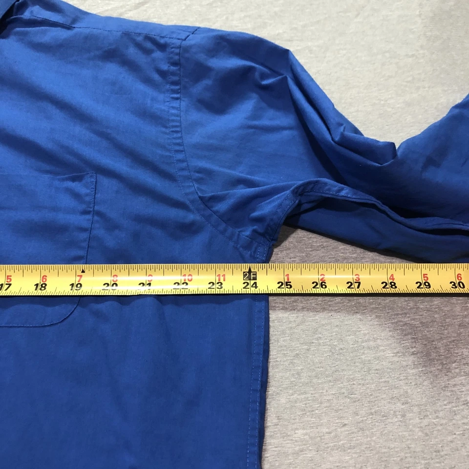 Camisa de Vestir Versa Collezioni Para Hombres L Academia Oficina Preppy Minimalista Azul Real Foto 4 de 4