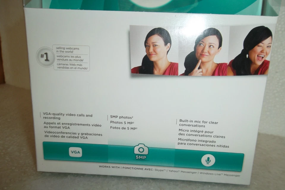 LOGITECH C170 Webcam 5MP USB 2.0 Mic 1024x768 30fps Clip On V-U0026 960-000880 - Image 4 of 4