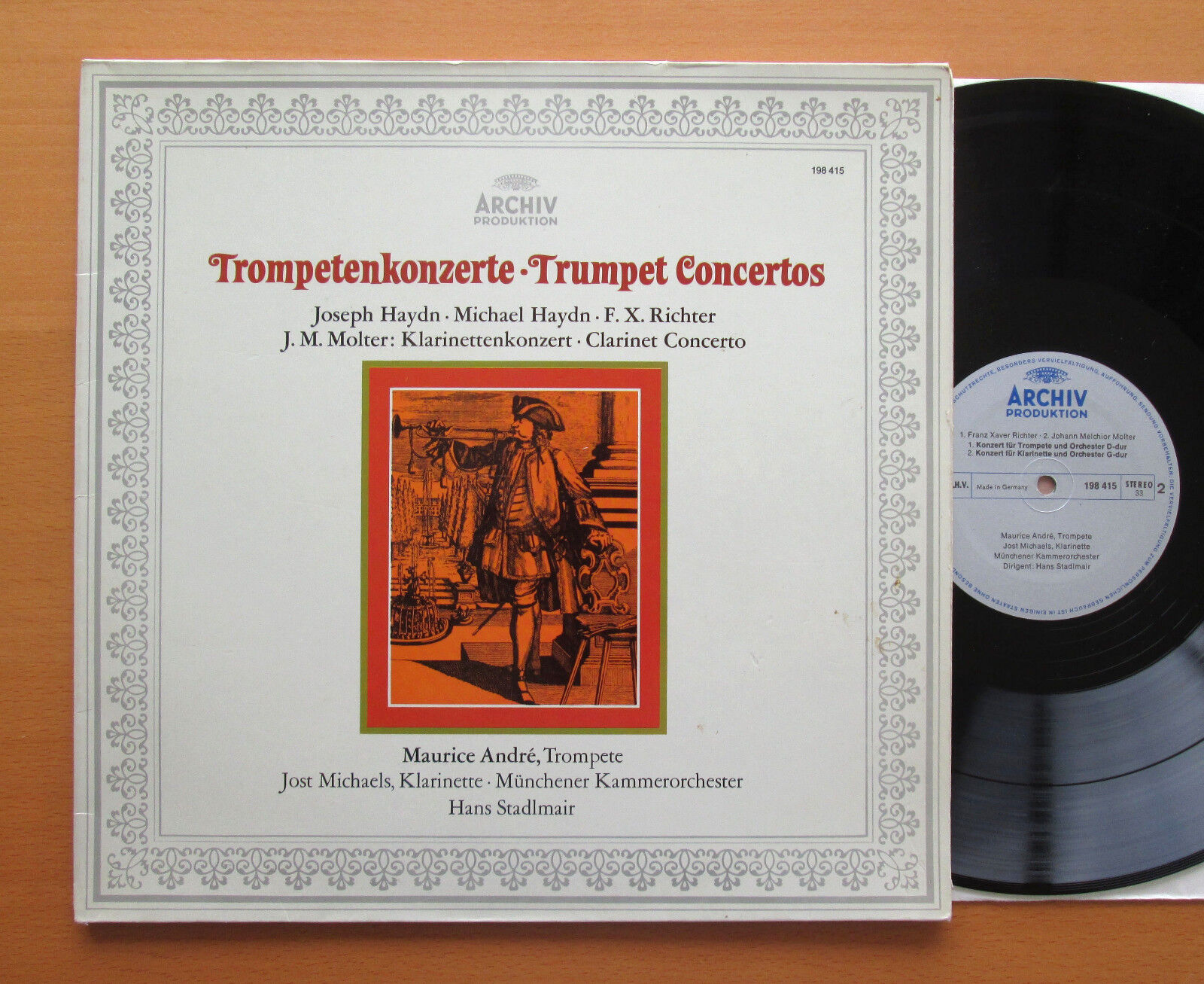 ARCHIV 198 415 Trumpet Concertos Haydn Richter Molter Maurice Andre EXCELLENT