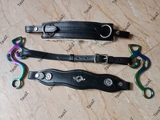 Hackamore with Multi Color shank two different styles nose bands real leather