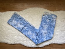 Women's Vintage GUESS Light Blue  White Sky Straight Leg Pants Size 29/30"
