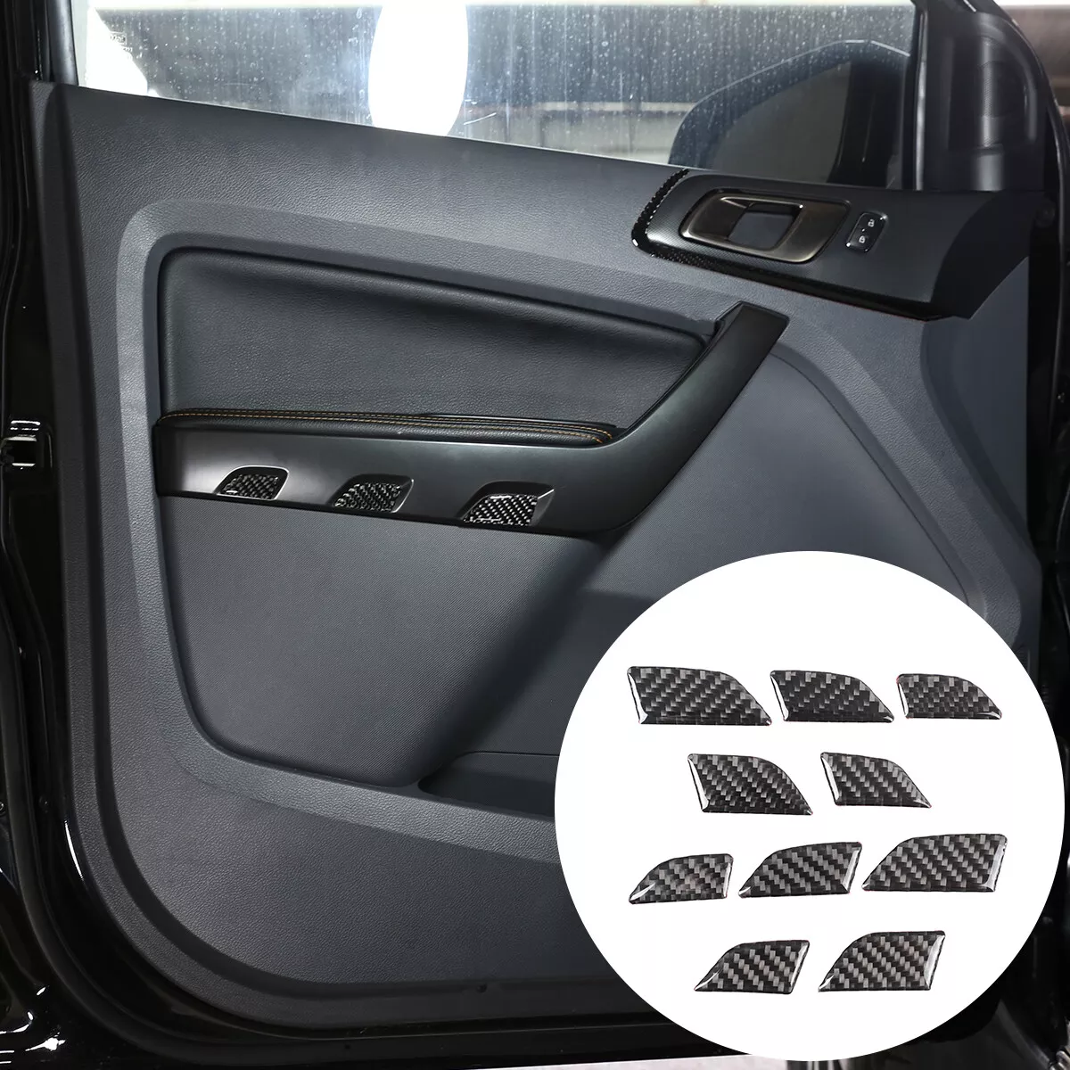 For Ford Ranger 15 21 Interior Door Panel Decorative Sticker Real