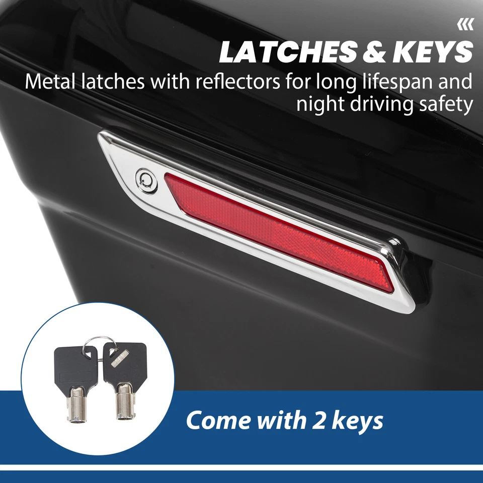 Alforja rígida negra para Harley Davidson Touring Road Glide 1994-2013 Foto 4 de 4