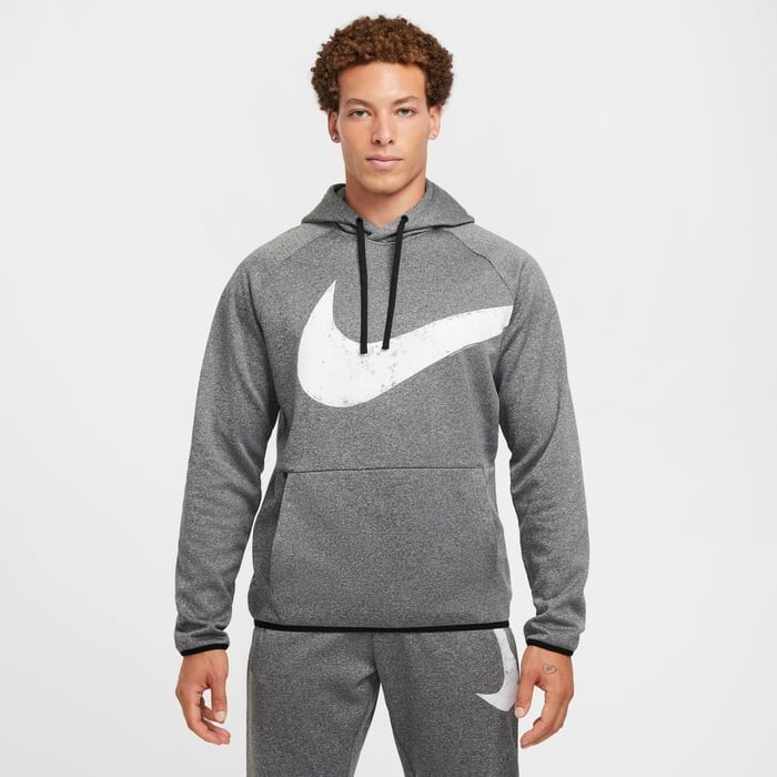 ★★Nike★★ Therma Fit Pullover Fitness Hoodie M Dark Grey Nike Therma Men's Therma-FIT Hooded Fitness Pullover. Nike.com
