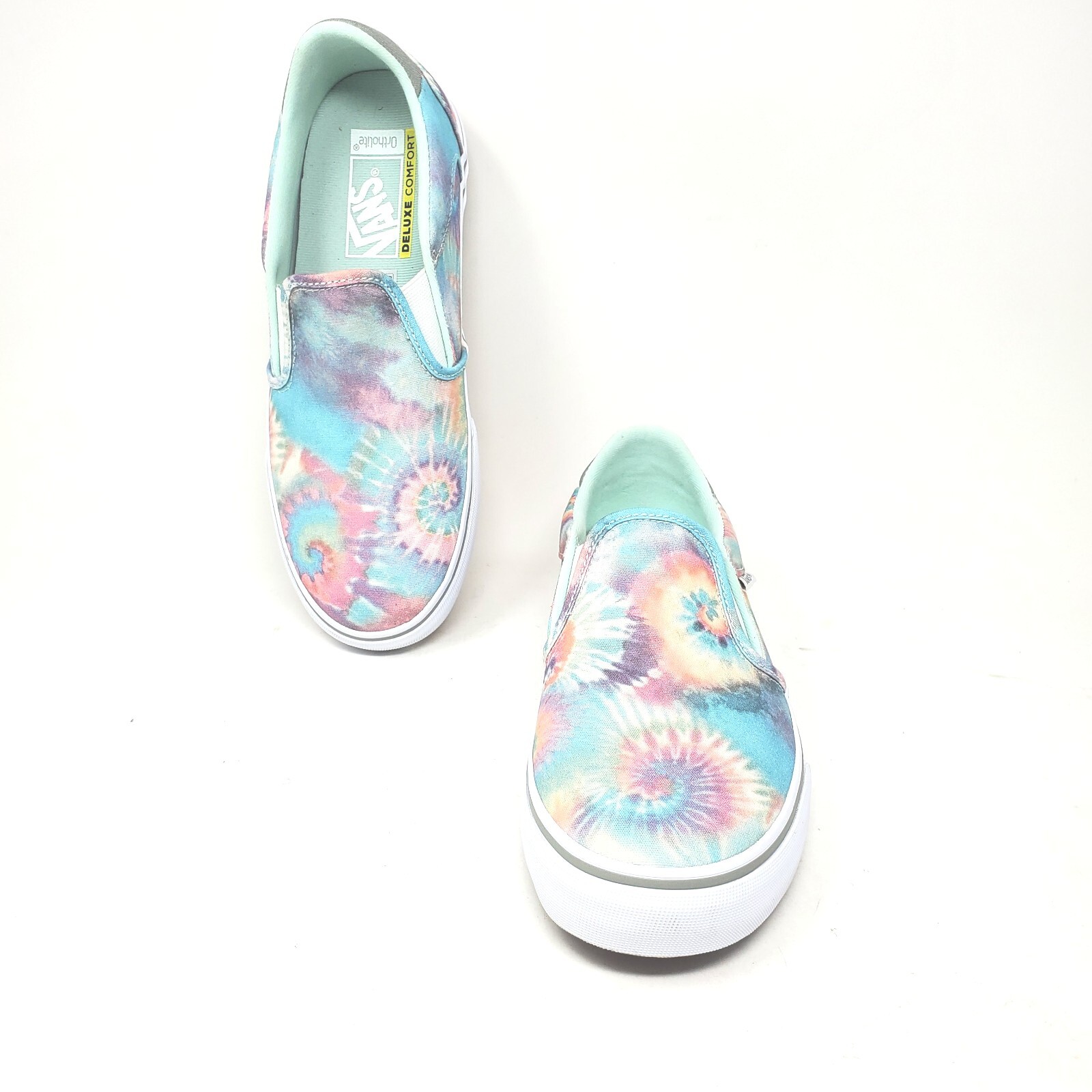 Vans Ortholite Comfort Loafers Womens Skate Shoes Size 10 Tie Dye-image