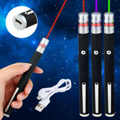 Laserpointer Rot Grün Lila Reichweite EXTREM STARK / SEHR HELL 1mW USB 