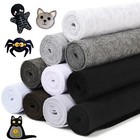 Black Stiff Felt Sheets Bundle 10pcs 8x35Inch Assorted White Grey Color Large.