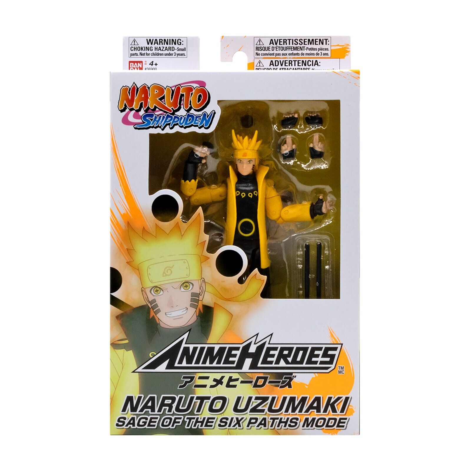 Bandai Anime Heroes Naruto 6.5 Action Figure Uzumaki Naruto Sage of Six  Paths Mode 36908 - Best Buy