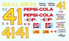 Powerslide #41 Pepsi 1972 Bobby Unser 1/25 waterslide Nascar decal
