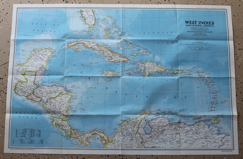 Tourist Islands of West Indies Central America National Geographic Map Feb 1981 - Picture 7 of 7