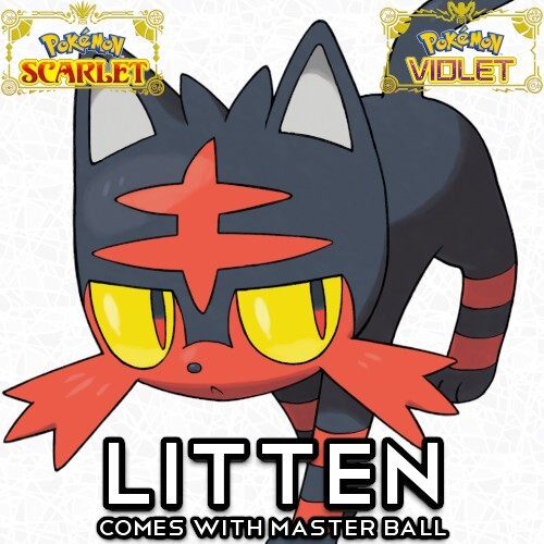 Pokémon Scudo/Spada: Litten Shiny 6IV Con Intimidate Jolly + Masterball Gratis